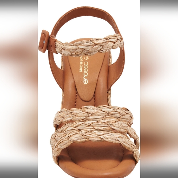 Andre Assous Milena Espadrille Wedge Sandal Designer Celebrity Luxury Leather 21 - Picture 3 of 11